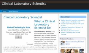 Clinicallaboratoryscientist.net thumbnail