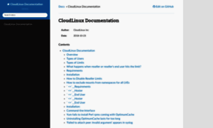 Cloudlinux-documentation.readthedocs.io thumbnail