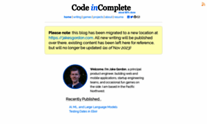Codeincomplete.com thumbnail