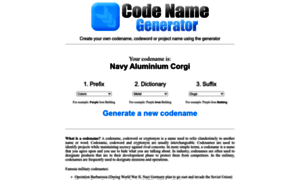 Codenamegenerator.com thumbnail