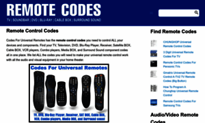 Codesforuniversalremotes.com thumbnail