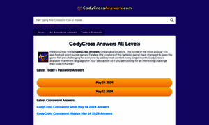 Codycrossanswers.com thumbnail
