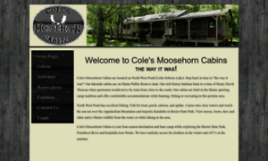 Colesmoosehorncabins.com thumbnail