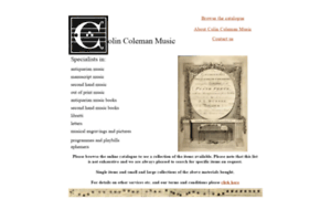 Colincolemanmusic.co.uk thumbnail