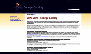 Collegecatalog.ncc.edu thumbnail