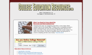 Collegeeducationresources.com thumbnail