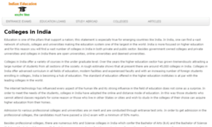 Colleges.indianeducation.co.in thumbnail