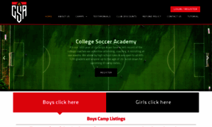 Collegesocceracademy.com thumbnail