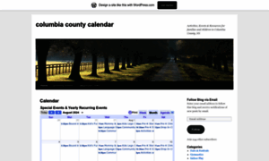 Columbiacountycalendar.wordpress.com thumbnail