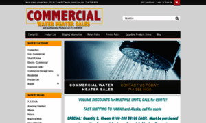 Commercialwaterheatersales.com thumbnail