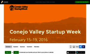 Conejovalleystartupweek2016.sched.org thumbnail