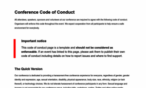 Confcodeofconduct.com thumbnail