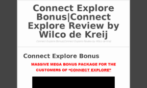 Connectexplorebonus.com thumbnail