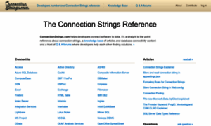 Connectionstrings.com thumbnail