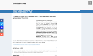 Constant-ringing-in-ears.treatment-for-tinnitus.com.whoisbucket.com thumbnail