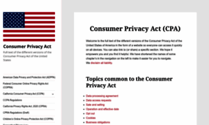 Consumerprivacyact.com thumbnail