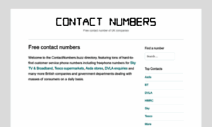 Contactnumbers.buzz thumbnail