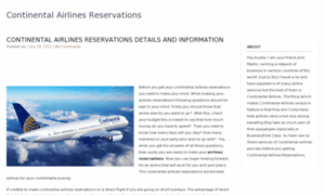 Continentalairlinesreservations.org thumbnail