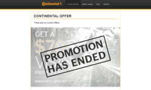 Continentaltirerebates.com thumbnail