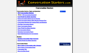 Conversationstarters.com thumbnail