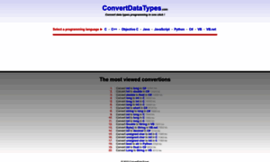 Convertdatatypes.com thumbnail