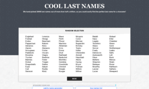 Coollastnames.com thumbnail