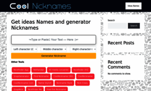 Coolnicknames.net thumbnail