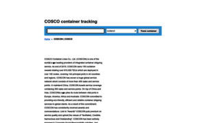 Cosco.container-tracking.org thumbnail