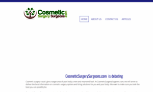 Cosmeticsurgerysurgeons.com thumbnail