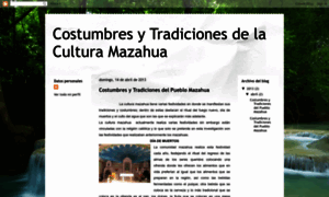 Costumbresytradicionesmazahuas.blogspot.mx thumbnail