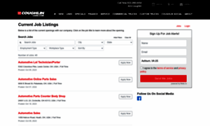Coughlincars.applicantpro.com thumbnail