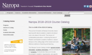 Coursecatalog.naropa.edu thumbnail