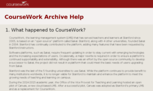 Coursework-help.stanford.edu thumbnail