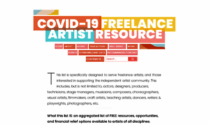 Covid19freelanceartistresource.wordpress.com thumbnail