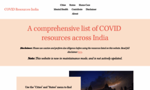 Covidresourcesindia.com thumbnail