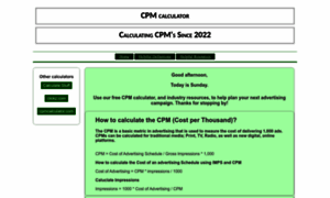 Cpm-calculator.com thumbnail