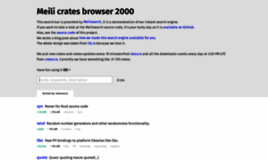 Crates.meilisearch.com thumbnail