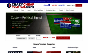 Crazycheappoliticalsigns.com thumbnail