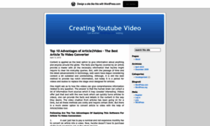 Creatingyoutubevideo.wordpress.com thumbnail