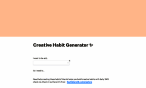 Creativehabitgenerator.xyz thumbnail