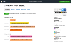 Creativetechweek2016.sched.com thumbnail