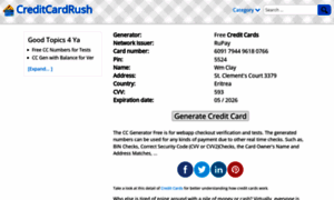 Creditcardnumbersfree.com thumbnail