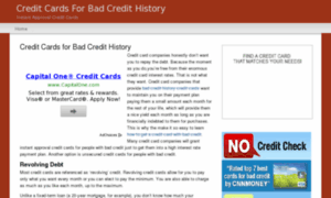 Creditcardsforbadcredithistory.net thumbnail