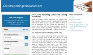 Creditreportingcompanies.net thumbnail