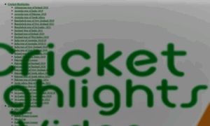 Crickethighlightsvideo.com thumbnail