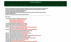 Crickethistory.website thumbnail