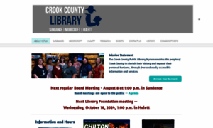 Crookcountylibrary.org thumbnail