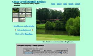 Crosscreekrentals.com thumbnail