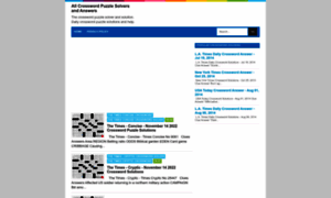 Crosswordpuzzle-solver.blogspot.com thumbnail