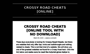 Crossyroadcheatsonline.wordpress.com thumbnail